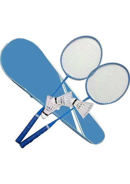 2 Adet Badminton Raketleri Seti Açık Arka Bahçe Oyunları Için Hafif Badminton Raketleri Raketle Yetişkinler ve Gençler Için Taşıma Çantası Gök Mavisi (Yurt Dışından)