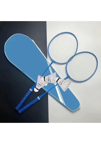 2 Adet Badminton Raketleri Seti Açık Arka Bahçe Oyunları Için Hafif Badminton Raketleri Raketle Yetişkinler ve Gençler Için Taşıma Çantası Gök Mavisi (Yurt Dışından)
