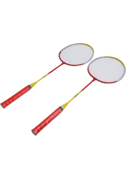 1 Çift Badminton Raketi Seti 3 Naylon Raketle 2 Oyuncu Badminton Seti Taşıma Çantası ile Spor Eğitimi Için Eğlence Kırmızı (Yurt Dışından)