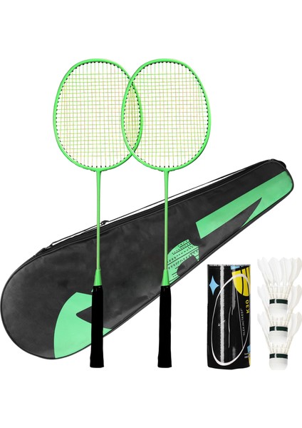 Eğitim Badminton Raketi Raketle Seti Beden Eğitimi Egzersiz Spor Ekipmanı Demir Alaşımlı Badminton Raketi Kiti (Yurt Dışından)