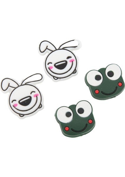4 Adet Tenis Raketi Titreşim Sönümleyici Karikatür Hayvan Şekilli Tenis Şok Emici Kurbağa 2.2cm/0.9in Tavşan 2.8cm/1.1in (Yurt Dışından)