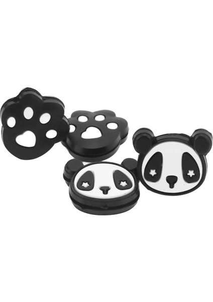 4 Adet Tenis Raketi Amortisörler Silika Jel Sevimli Desen Taşınabilir Titreşim Sönümleyiciler Spor Aksesuarları Panda ve Pençe Şekli (Yurt Dışından)