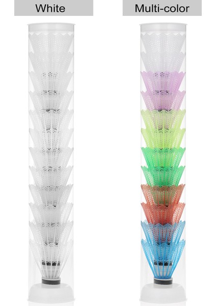 12 Adet Naylon Raketle Plastik Badminton Raketle Kapalı Açık Spor Badminton Topları Rüzgar Geçirmez Raketle (Yurt Dışından)