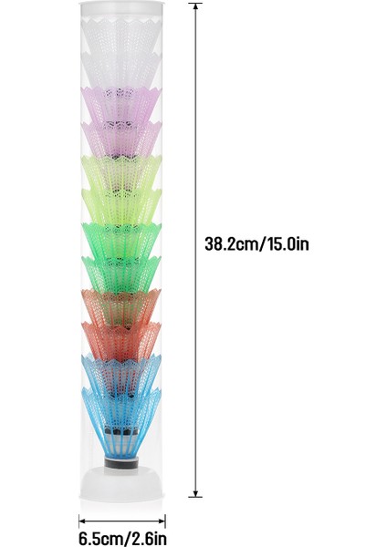 12 Adet Naylon Raketle Plastik Badminton Raketle Kapalı Açık Spor Badminton Topları Rüzgar Geçirmez Raketle (Yurt Dışından)