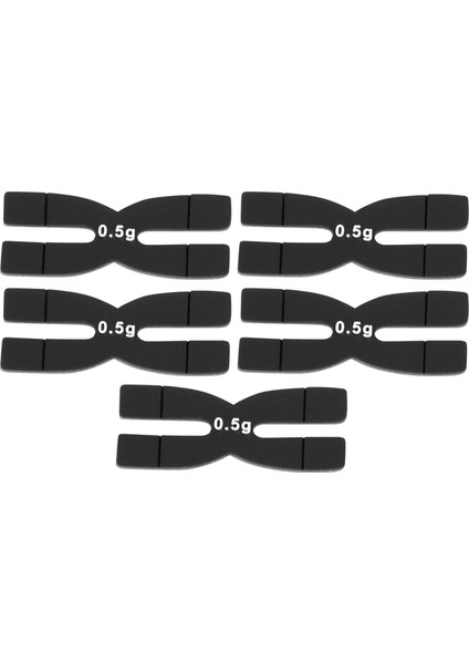 Powertı 5 Adet 0.5g Tenis Badminton Raketi Ağırlık Denge Bantları Silikon Ağırlıklı Bantlarsiyah (Yurt Dışından)