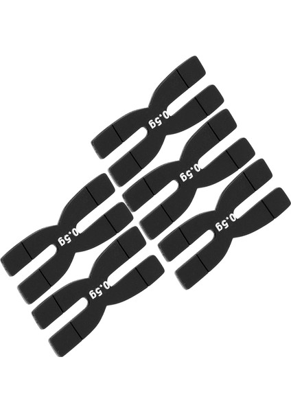 Powertı 5 Adet 0.5g Tenis Badminton Raketi Ağırlık Denge Bantları Silikon Ağırlıklı Bantlarsiyah (Yurt Dışından)