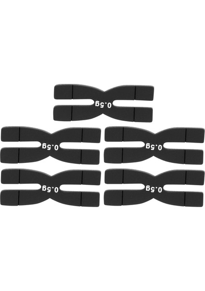 Powertı 5 Adet 0.5g Tenis Badminton Raketi Ağırlık Denge Bantları Silikon Ağırlıklı Bantlarsiyah (Yurt Dışından)