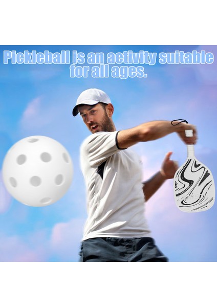 Pickleball Raketleri Seti Pickleball Kürek Seti 2 Raket ve 4 Pickleballs Topları Turşu Topu Raket Topları ile Spor Aksesuarı (Yurt Dışından)