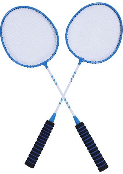 2 Adet Badminton Raketleri Yetişkinler Gençler Için Demir Alaşımlı Kaymaz Badminton Raketleri Seti Naylon Raketle Taşıma Çantası Açık Arka Bahçe Oyunları Mavi (Yurt Dışından)
