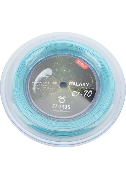Powertı BX70 Badminton Raketi Telleri Yüksek Elastik Naylon Badminton Raket Telleri 0.7mm Badminton Telleri 200M Makara Gök Mavisi (Yurt Dışından)
