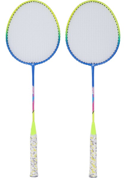 2 Adet Badminton Raketi Sarı Hafif Çerçeve Büyük Tatlı Nokta Kaymaz Çift Badminton Raketi Saklama Çantası ile (Yurt Dışından)