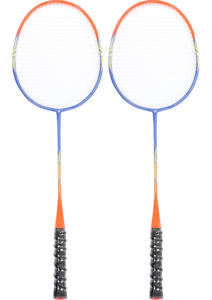 2 Adet Badminton Raketi Ferroalloy Tek Parça Kaymaz Saplı Turuncu Badminton Raket Seti Başlangıç Seviyesi Profesyonel (Yurt Dışından)
