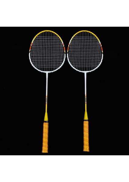 1 Çift Badminton Raketi Seti Hafif Antrenman Raketleri Çantalı (Yurt Dışından)