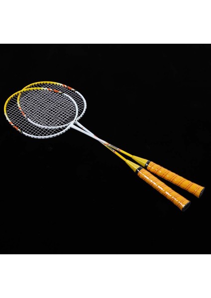 1 Çift Badminton Raketi Seti Hafif Antrenman Raketleri Çantalı (Yurt Dışından)