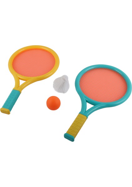 Çocuk Badminton Raketi Kaymaz Dalı Elastik Taşınabilir Tenis Raketi Seti Çocuklar Için 2 Raketleri 2 Topları Mavi Sarı (Yurt Dışından) fiyatları