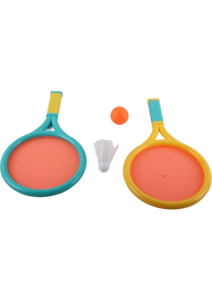 Çocuk Badminton Raketi Kaymaz Dalı Elastik Taşınabilir Tenis Raketi Seti Çocuklar Için 2 Raketleri 2 Topları Mavi Sarı (Yurt Dışından) fırsatları