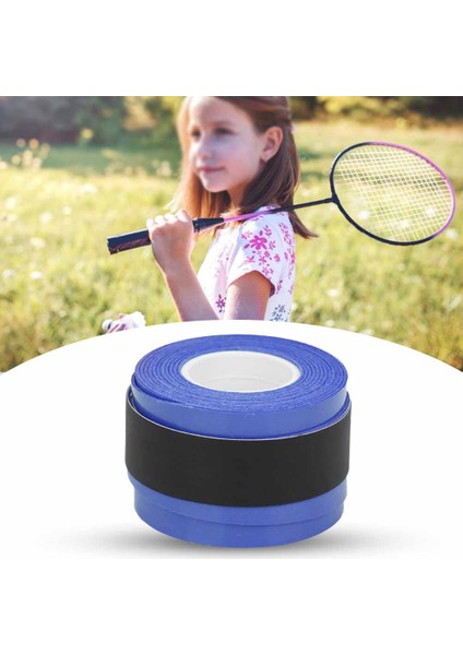 Adet Tenis Badminton Raketi Üst Sapları Kaymaz Terleme Bandı Kaymaz Bant (Mavi) (Yurt Dışından)