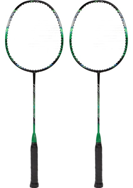 2 Adet Karbon Fiber Badminton Raketleri Ultra Hafif Yetişkin Eğitim Yarışma Rekreasyon Yeşil (Yurt Dışından)