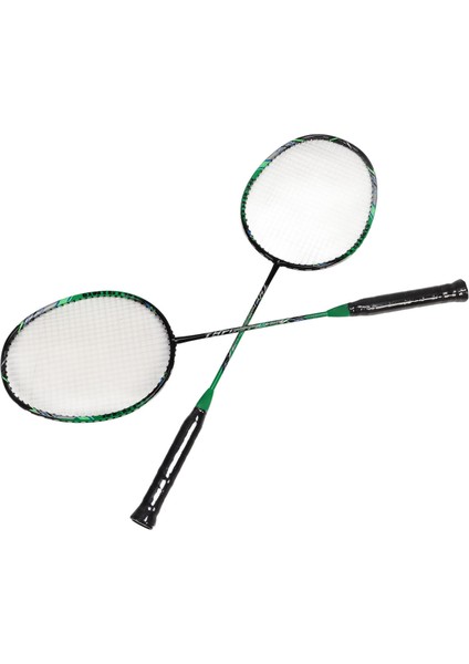 2 Adet Karbon Fiber Badminton Raketleri Ultra Hafif Yetişkin Eğitim Yarışma Rekreasyon Yeşil (Yurt Dışından)