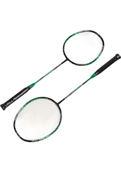 2 Adet Karbon Fiber Badminton Raketleri Ultra Hafif Yetişkin Eğitim Yarışma Rekreasyon Yeşil (Yurt Dışından)