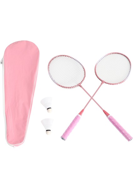 2 Adet Badminton Raketleri Seti Açık Arka Bahçe Oyunları Için Hafif Badminton Raketleri Raketle Taşıma Çantası Yetişkinler ve Gençler Için Pembe (Yurt Dışından)