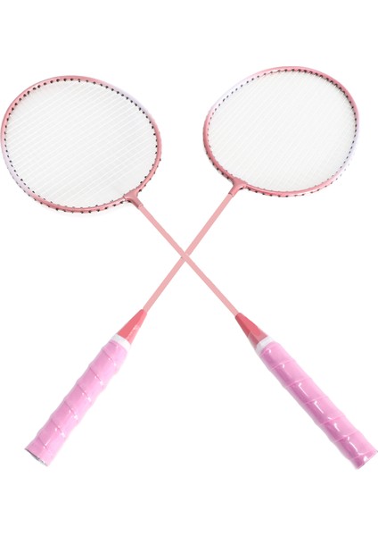 2 Adet Badminton Raketleri Seti Açık Arka Bahçe Oyunları Için Hafif Badminton Raketleri Raketle Taşıma Çantası Yetişkinler ve Gençler Için Pembe (Yurt Dışından)