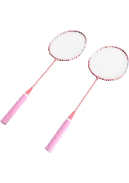2 Adet Badminton Raketleri Seti Açık Arka Bahçe Oyunları Için Hafif Badminton Raketleri Raketle Taşıma Çantası Yetişkinler ve Gençler Için Pembe (Yurt Dışından)