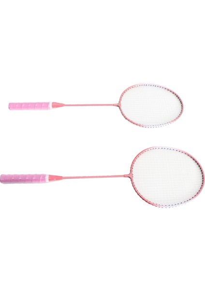 2 Adet Badminton Raketleri Seti Açık Arka Bahçe Oyunları Için Hafif Badminton Raketleri Raketle Taşıma Çantası Yetişkinler ve Gençler Için Pembe (Yurt Dışından)