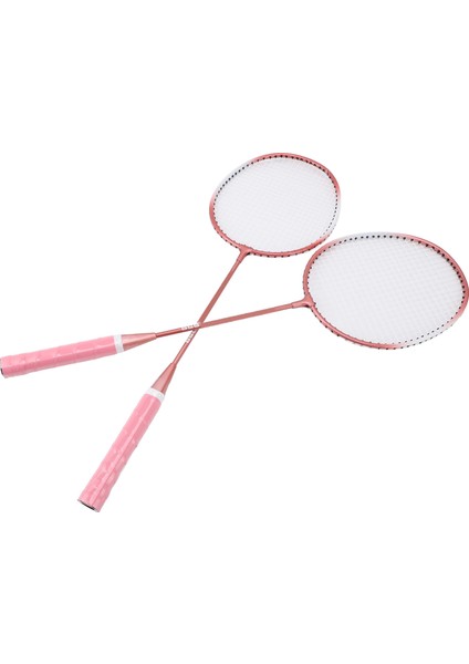 Badminton Seti Profesyonel Demir Alaşımlı Badminton Raketi 3 Raketle Taşıma Çantası Acemi Için Çocuk Yetişkin Pembe (Yurt Dışından)
