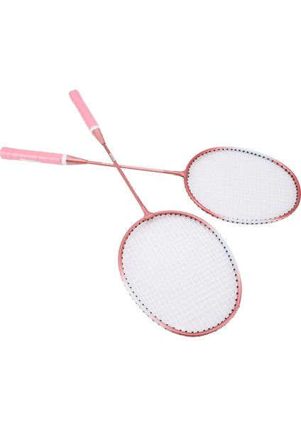 Badminton Seti Profesyonel Demir Alaşımlı Badminton Raketi 3 Raketle Taşıma Çantası Acemi Için Çocuk Yetişkin Pembe (Yurt Dışından)