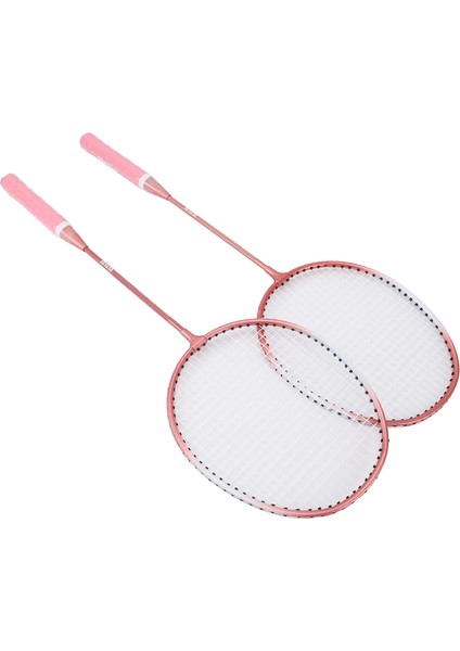 Badminton Seti Profesyonel Demir Alaşımlı Badminton Raketi 3 Raketle Taşıma Çantası Acemi Için Çocuk Yetişkin Pembe (Yurt Dışından)