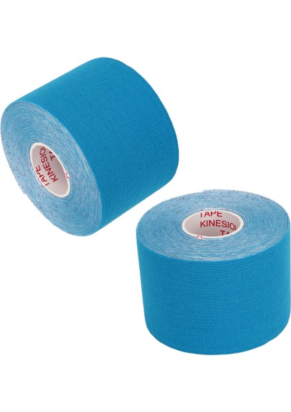 2 Adet Atletik Kinesyoloji Bandı 5 cm Genişlik 5 M Uzunluk Kas Sticker Koruyucu Fitness Badminton Gök Mavisi (Yurt Dışından)