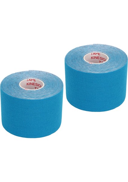 2 Adet Atletik Kinesyoloji Bandı 5 cm Genişlik 5 M Uzunluk Kas Sticker Koruyucu Fitness Badminton Gök Mavisi (Yurt Dışından)