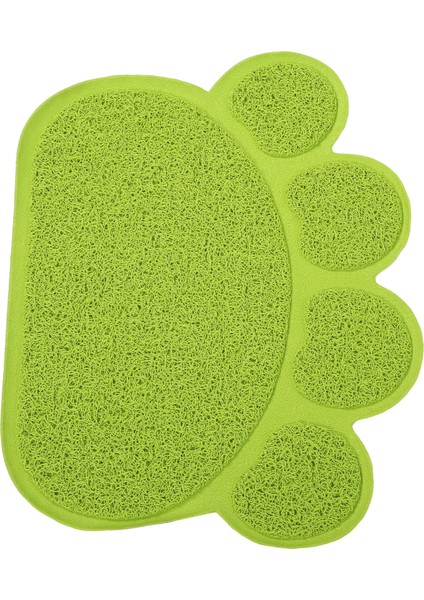 Kum Kabı Mat Önlemek Kayma Su Geçirmez Yumuşak Pençe Şekilli Pvc Kedi Kum Kabı Pad Kapalı Zemin Için Yeşil (Yurt Dışından)