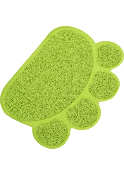 Kum Kabı Mat Önlemek Kayma Su Geçirmez Yumuşak Pençe Şekilli Pvc Kedi Kum Kabı Pad Kapalı Zemin Için Yeşil (Yurt Dışından)