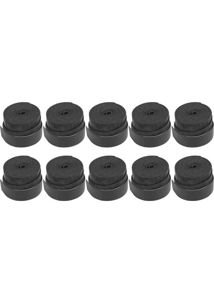 10 Adet Tenis Raketi Kaymaz Bant Anti Kayma Rahat Ter Emici Badminton Raketi Overgrips Balıkçılık Çubuklar Için Squash Raketi Siyah (Yurt Dışından)