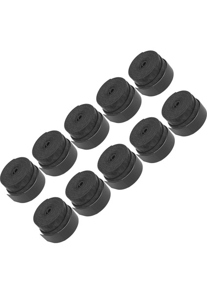 10 Adet Tenis Raketi Kaymaz Bant Anti Kayma Rahat Ter Emici Badminton Raketi Overgrips Balıkçılık Çubuklar Için Squash Raketi Siyah (Yurt Dışından)