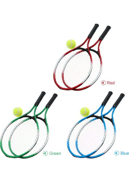 2 Adet Çocuk Tenis Raketi Dize Tenis Raketleri ile 1 Tenis Topu ve Kapak Çanta (Yurt Dışından)