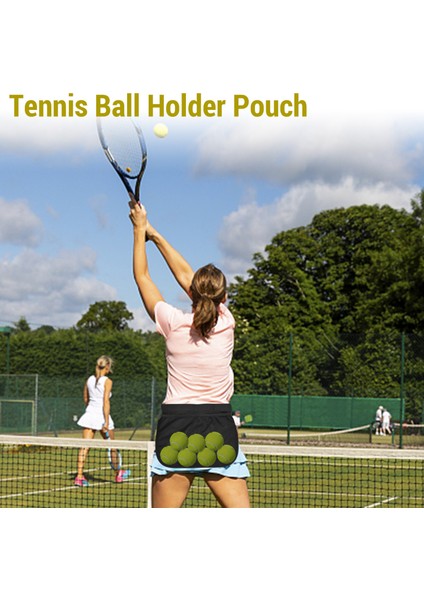 Tenis Topu Bel Çantası Ayarlanabilir Örgü Fanny Paketi Tenis Topu Tutucu Çanta Kadın Erkek Için (Yurt Dışından)