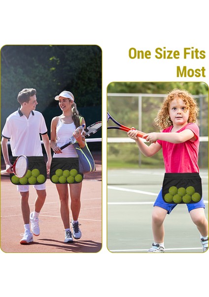 Tenis Topu Bel Çantası Ayarlanabilir Örgü Fanny Paketi Tenis Topu Tutucu Çanta Kadın Erkek Için (Yurt Dışından)