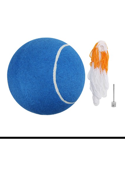 Blueblue Oynamak Için Net ile 8 Inç Büyük Şişme Ka Tenis Topu Imza Pet Oyuncak (Yurt Dışından)