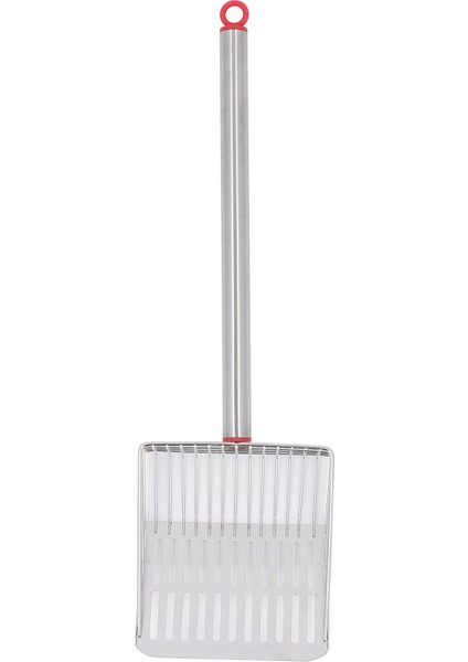 Kedi Kumu Kepçesi Uzun Saplı Metal Çıkarılabilir Anti Sıçramasına Hızlı Filtrasyon Kedi Kumu Küreği Kum Kabı Kepçe Kedi Kum Kabı Temizleme Kırmızı (Yurt Dışından)