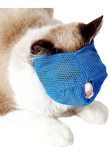Kedi Bulmacalar Çok Amaçlı Ayarlanabilir Isırmaya Dayanıklı Nefes Örgü Kedi Ağız Maskesi Kediler Için Yavru Kedi Mavi (Yurt Dışından) fiyatları