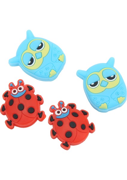 4 Adet Tenis Raketi Titreşim Sönümleyici Karikatür Hayvan Şekli Tenis Amortisör Kırmızı Uğur Böceği 2.7 cm / 1.06 In Baykuş 2.8 cm / 1.1 In (Yurt Dışından) fırsatları