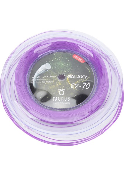 Powertı BX70 Badminton Raketi Telleri Yüksek Elastik Naylon Badminton Raket Telleri 0.7mm Badminton Telleri 200M Makara Mor (Yurt Dışından)