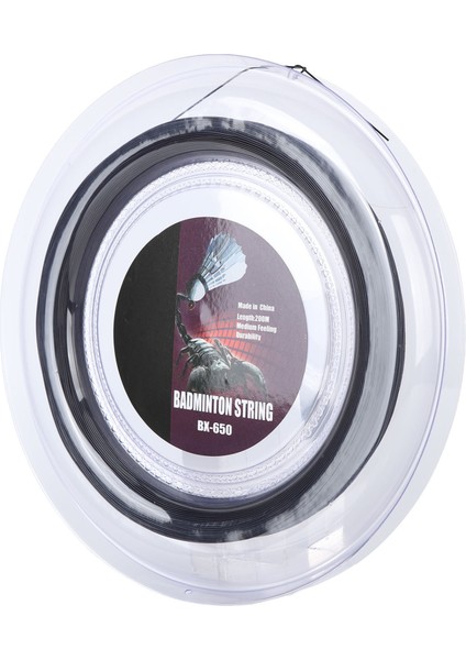 0.72 mm 200M Badminton Raketi Dize Naylon Badminton Eğitim Raketi Dize Hattı Bx 650 Siyah (Yurt Dışından)