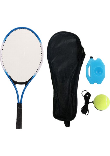Tenis Eğitmeni Ribaund Topu Seti Mavi Tek Tenis Raketi Eğitim Seti Çocuklar Için Pratik (Yurt Dışından)