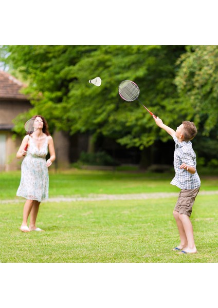 3 Adet Badminton Raketle Kapalı Açık Spor Badminton Topları Rüzgar Geçirmez Raketle Büyük Istikrar ve Dalılık ile Yüksek Hız (Yurt Dışından)