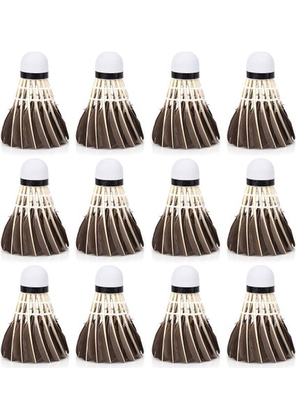 12 Adet/grup Dalı Badminton Topları Tüy Toplar Açık Hava Sporları Eğitim Aksesuarı (Yurt Dışından)