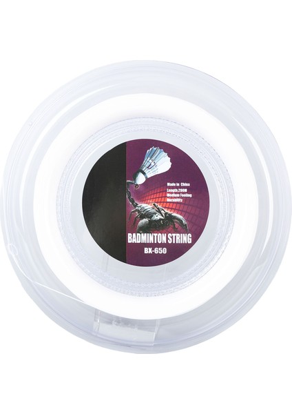 0.72 mm 200M Badminton Raketi Dize Naylon Badminton Eğitim Raketi Dize Hattı Bx 650 Beyaz (Yurt Dışından)